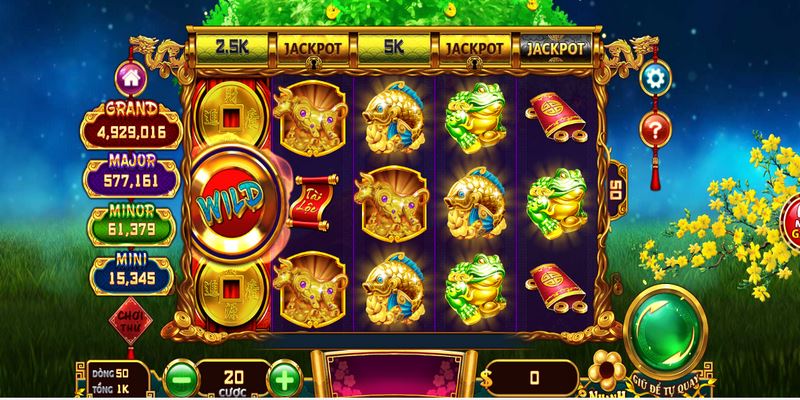 Nhận 5 biểu tượng wild thì bạn sẽ trở thành người giật jackpot