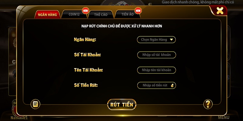 Cổng game chỉ cho rút tiền qua TK chính chủ nên cực kỳ an toàn